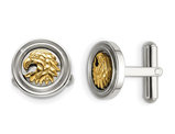 Men's Eagle Cuff Links in Stainless Steel